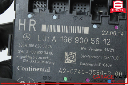 12-19 Mercedes X166 GL550 ML400 GLE350 Rear Right Side Door Control Module Unit