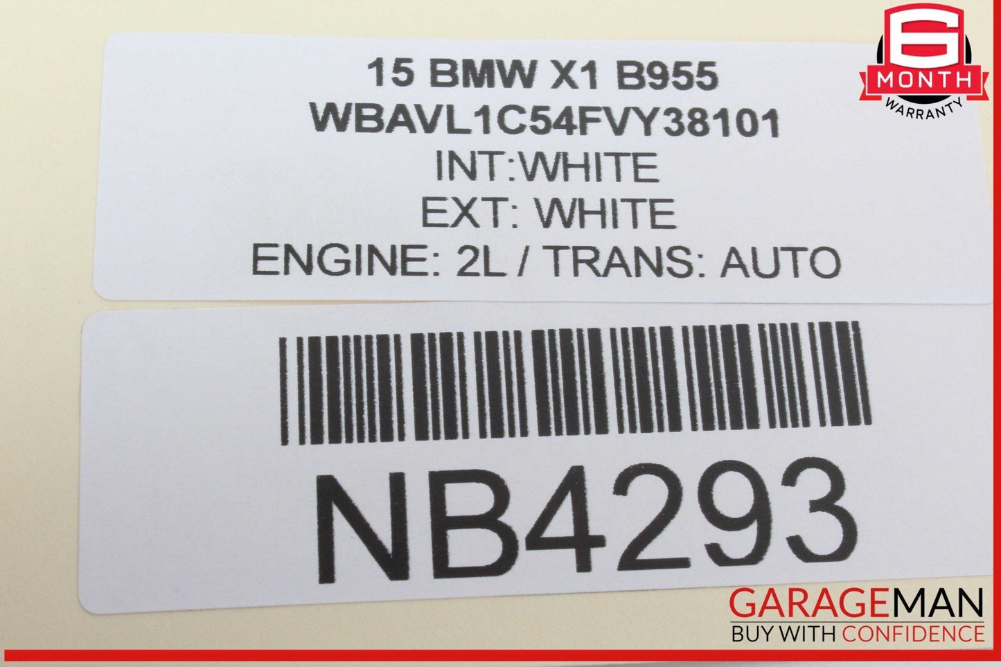 12-15 BMW X1 Interior Overhead Upper Dome Light