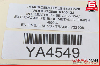 12-20 Mercedes W218 CLS550 SLK250 Front Right Door Window Regulator Motor Unit