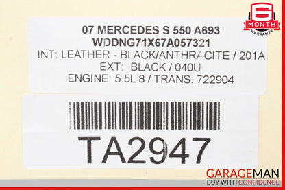 07-13 Mercedes W221 S550 4Matic Rear Right Side Drive Axle Shaft Driveshaft OEM