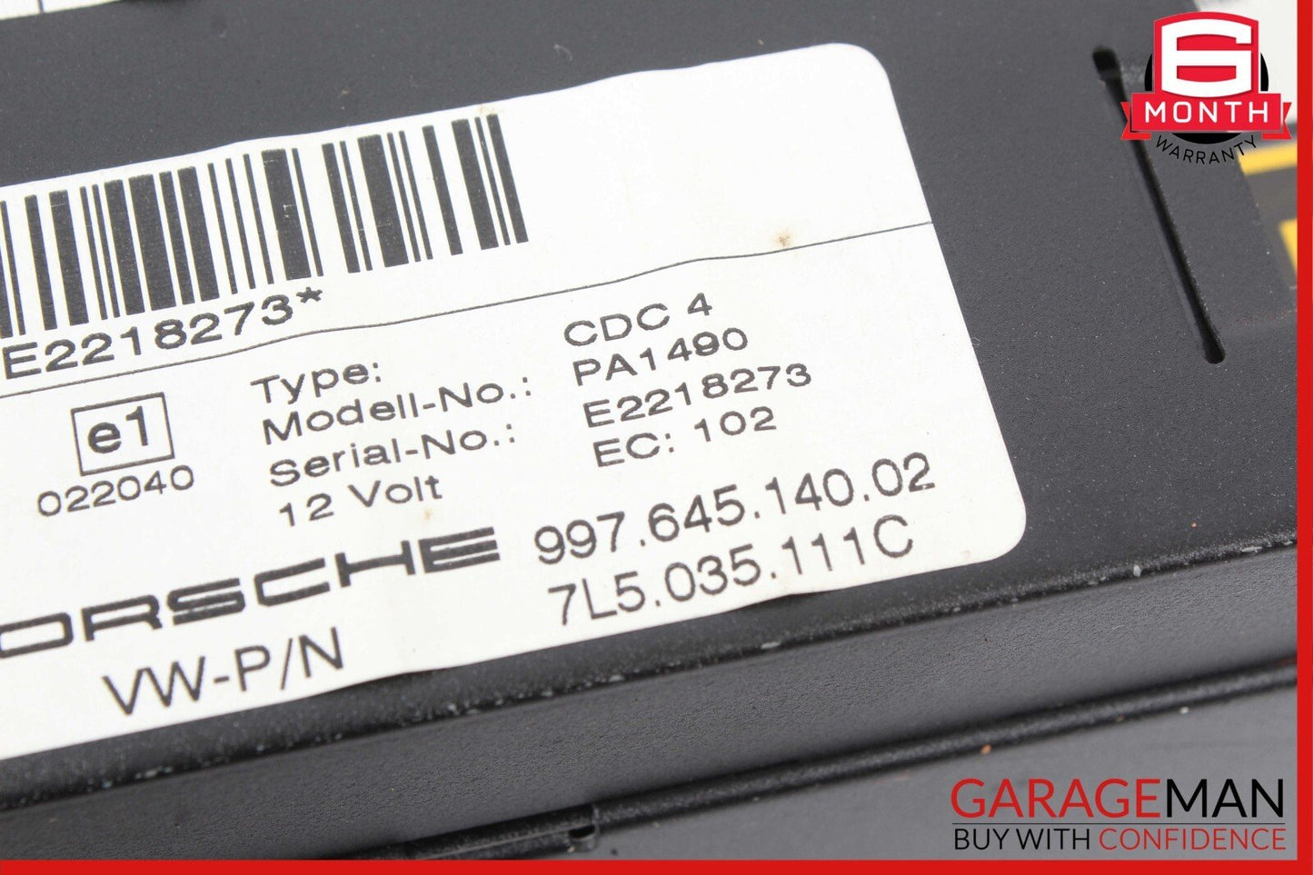 03-10 Porsche Cayenne Turbo S 955 957 CDC-4 CD Changer Module Unit OEM