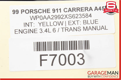 99-05 Porsche 911 Carrera 996 Rear Left Suspension Upper Control Arms