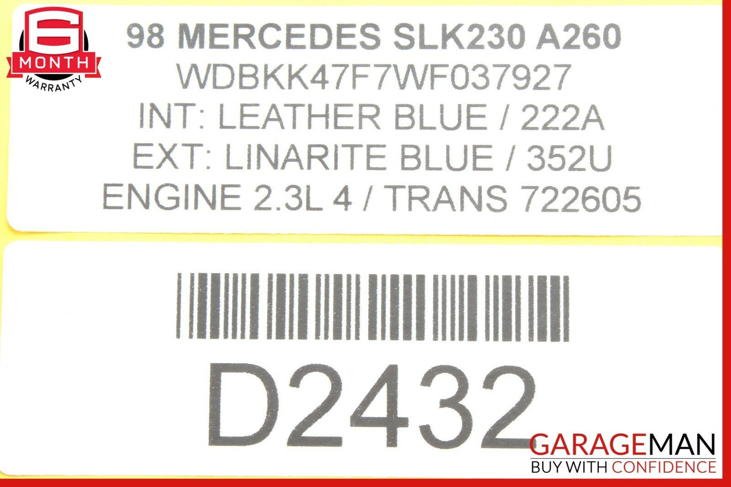 97-04 Mercedes R170 SLK230 SLK320 Fuse Relay Box Computer Control Module OEM