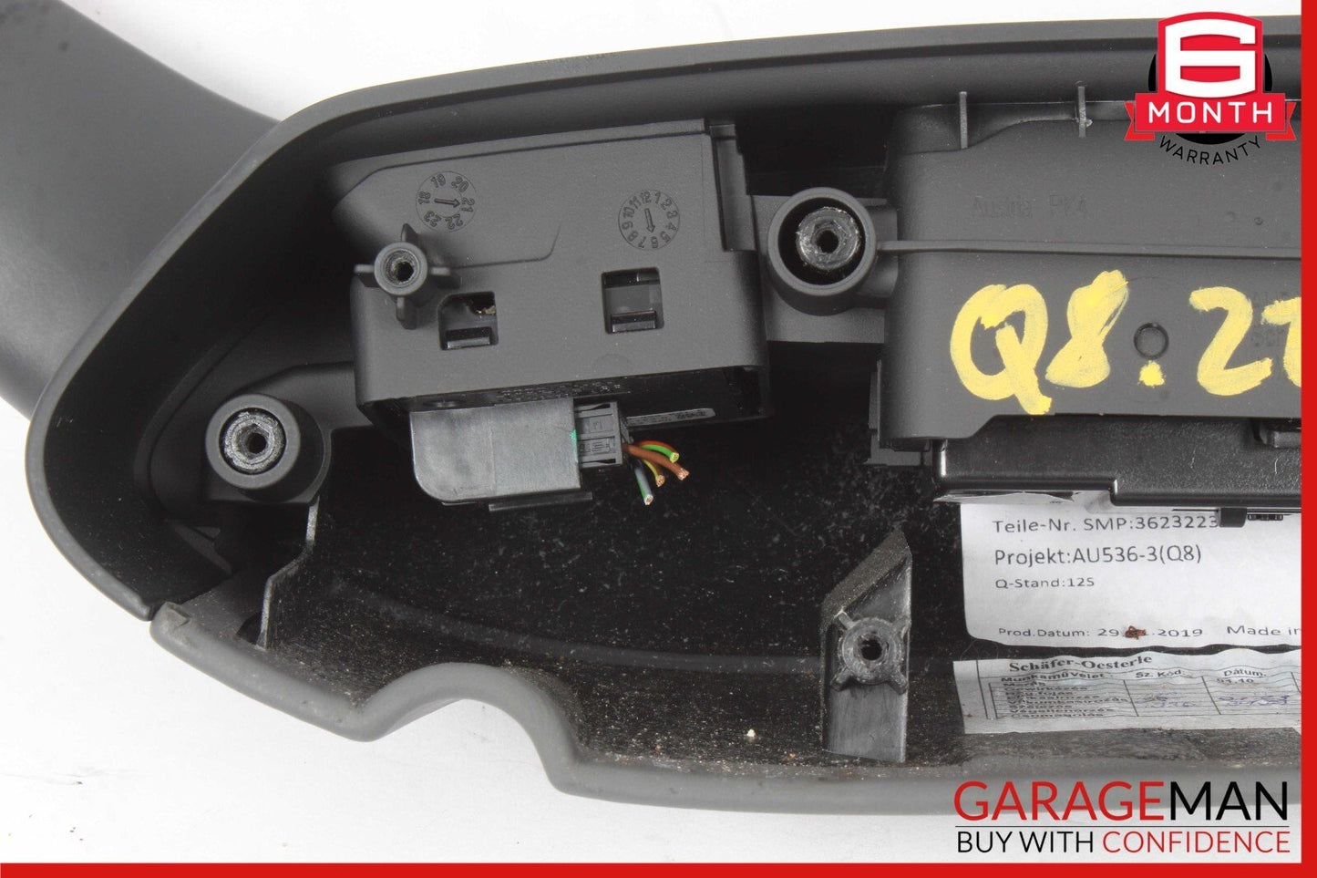19-22 AUDI Q8 LEFT SIDE ARMREST LEATHER BLACK 4M8867363B