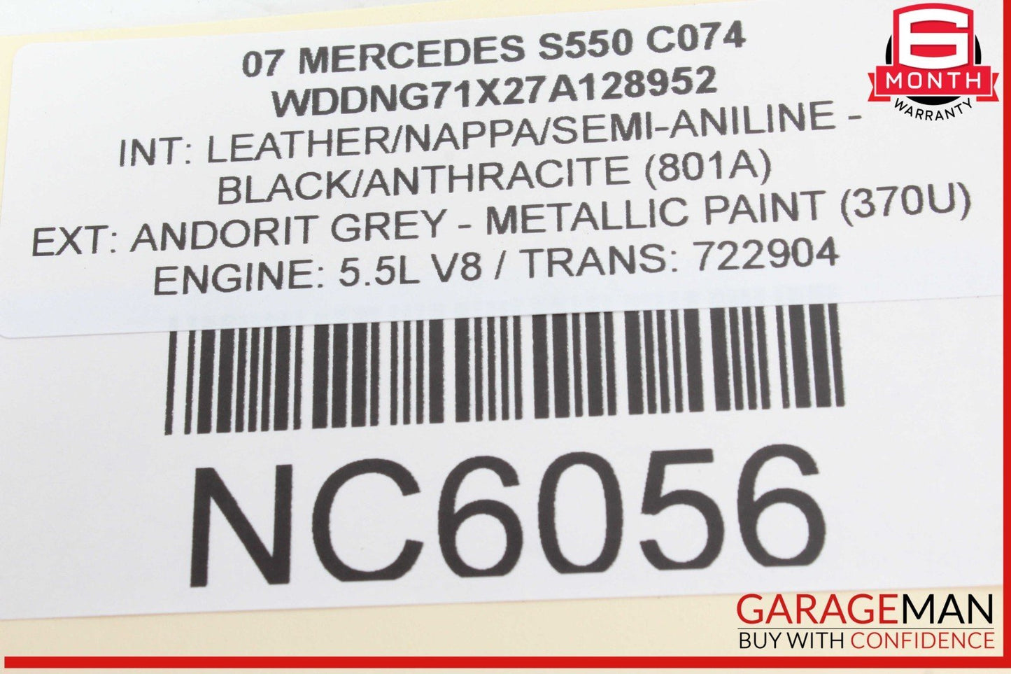 07-14 Mercedes W221 S550 S450 CL550 Trunk Lid Unlock Release Handle OEM