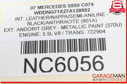 07-14 Mercedes W221 S550 S450 CL550 Trunk Lid Unlock Release Handle OEM