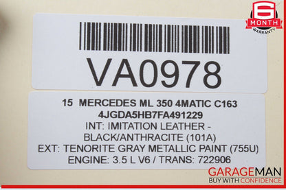 12-20 Mercedes W166 ML350 4MATIC Hand Parking Brake Control Module Unit OEM