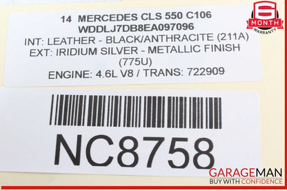 02-18 Mercedes W218 CLS550 CL600 CLS55 AMG AUX Auxiliary Circulation Water Pump