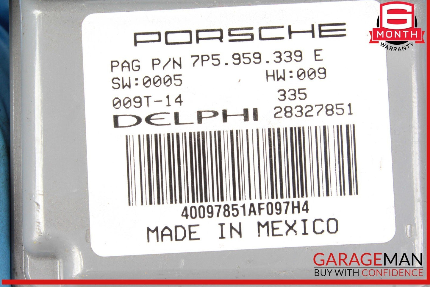 11-18 Porsche Cayenne 958 Front Right Seat Occupancy Module OEM