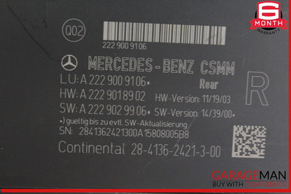 14-17 Mercedes W222 S550 Rear Left or Right Side Seat Control Module Unit OEM