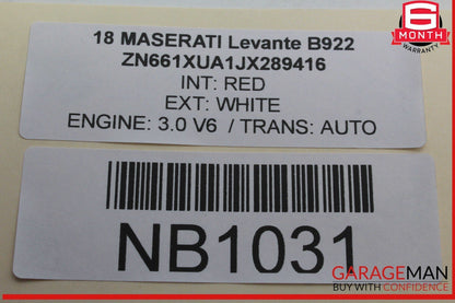 14-20 Maserati Levante Rear Left or Right Side Suspension Control Arm Bar Link OEM