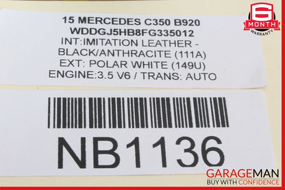 12-15 Mercedes W204 C350 C300 C250 Tail Light Lamp LED Right Passenger Side OEM