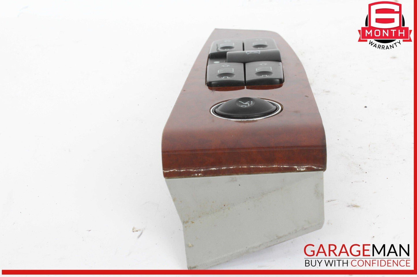 03-06 Mercedes W220 S500 Front Left Driver Side Master Window Switch Trim Wood
