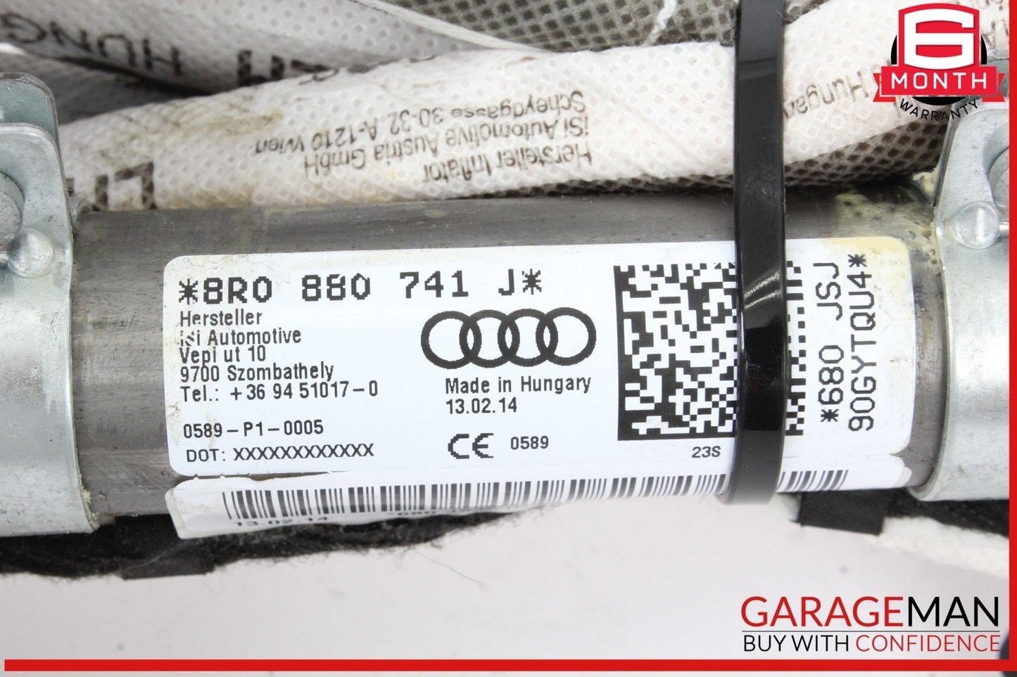 13-17 Audi SQ5 Q5 Left Driver Side Curtain Airbag Air Bag 8R0880741J OEM