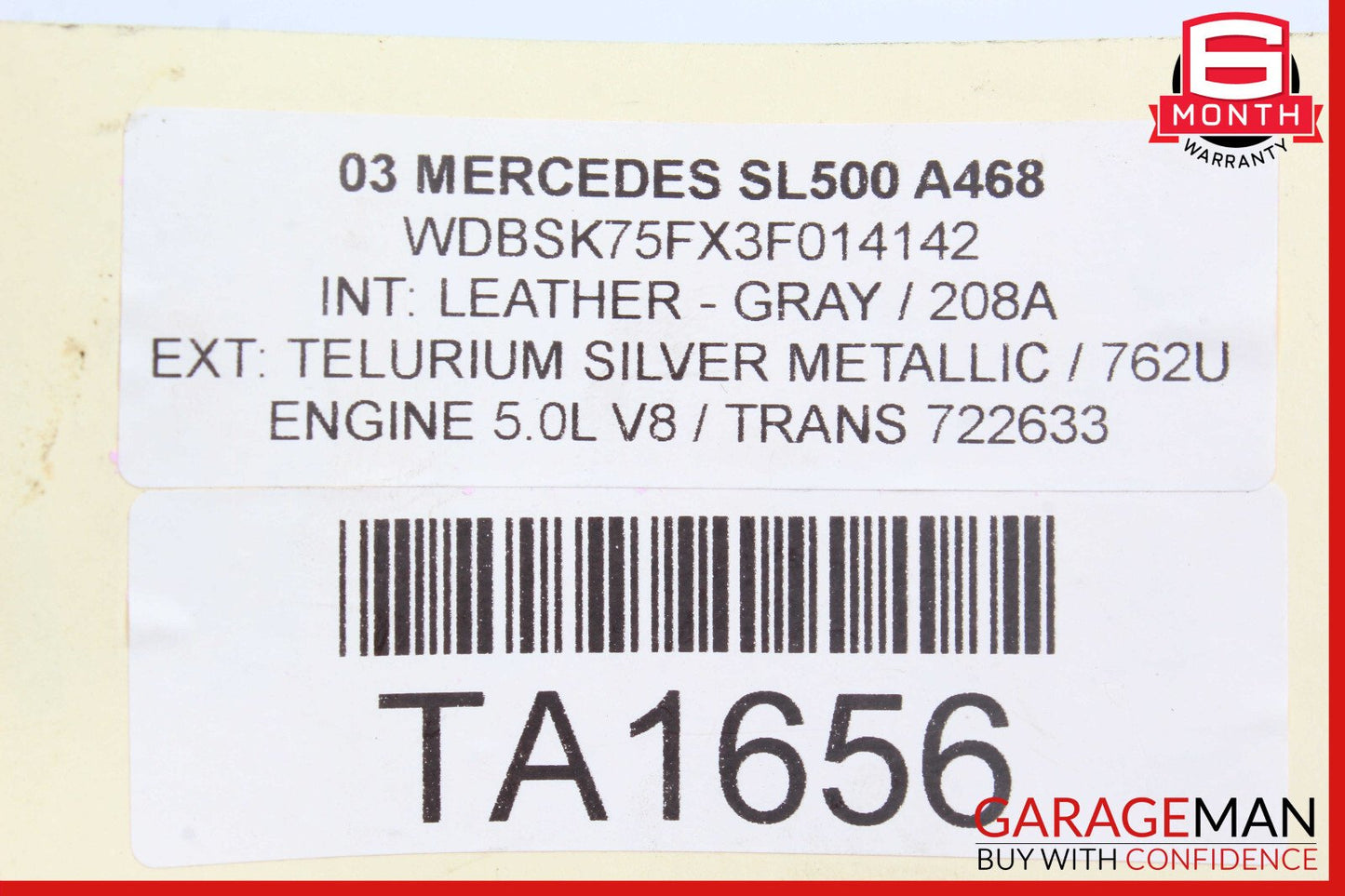 03-11 Mercedes R230 SL500 SL550 Steering Wheel Control Switch Button Grey