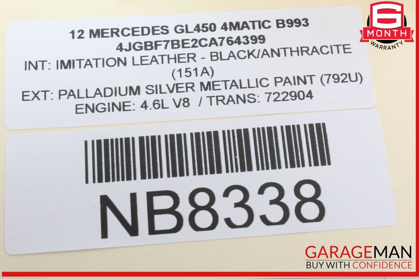 07-12 Mercedes X164 GL450 4MATIC Third Seat Row Power Folding Control Module OEM