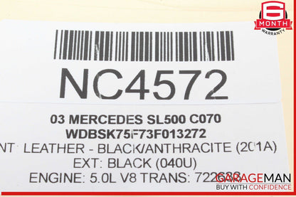 03-08 Mercedes R230 SL500 SL55 AMG SL550 Convertible Top Roof Control Module OEM
