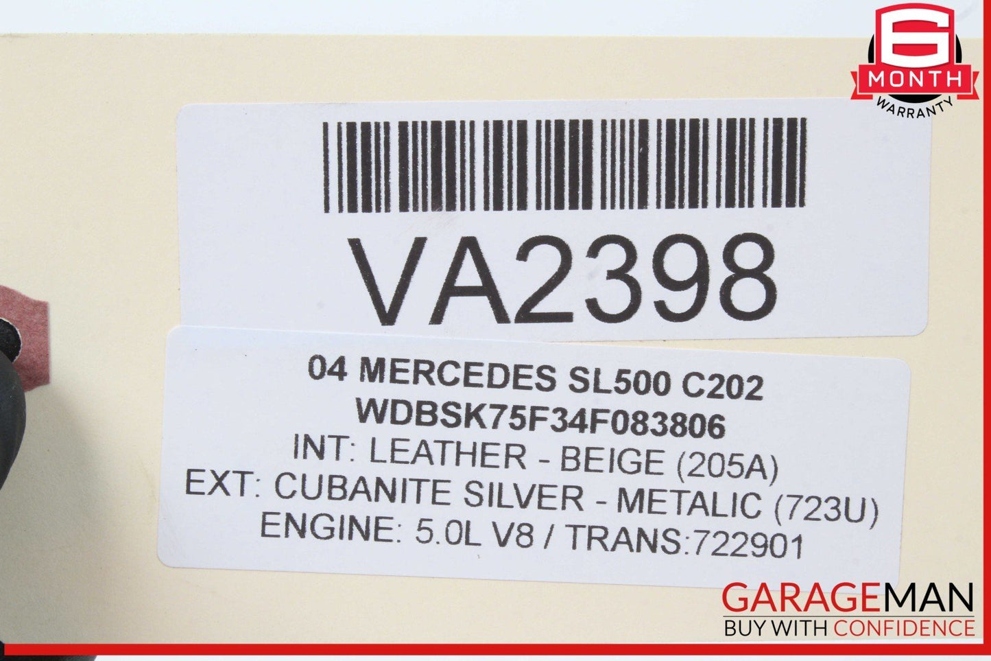 03-12 Mercedes R230 SL500 CL600 Front Left Side Door Window Regulator Motor OEM