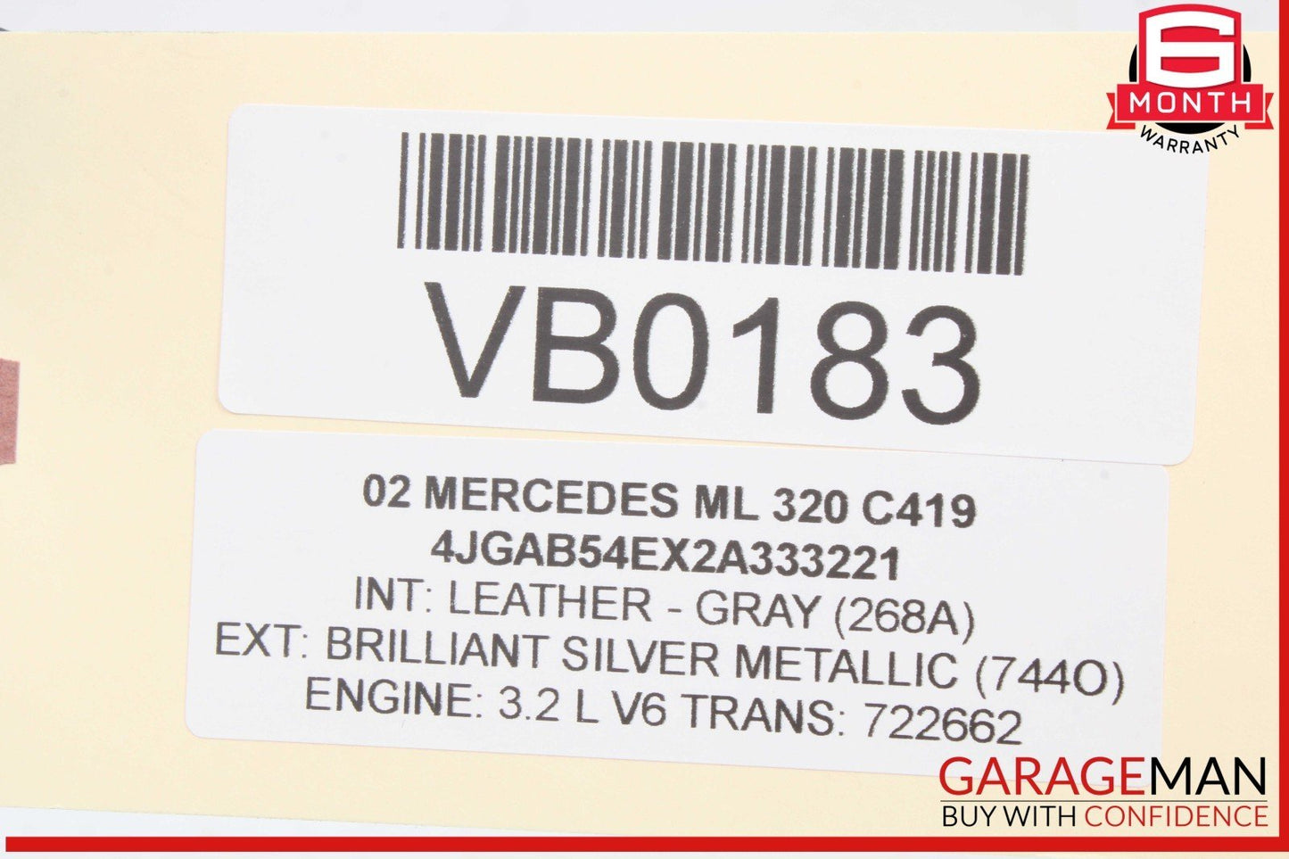 02-05 Mercedes W163 ML320 ML500 Sliding Roof Power SOS Switch 1638204010 OEM