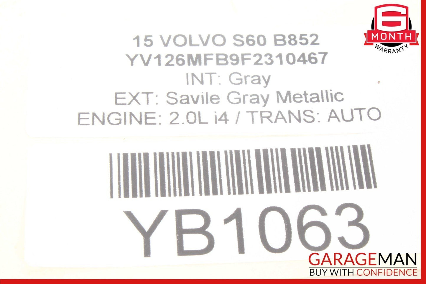 11-18 Volvo S60 V60 Front Right Side Door Power Window Regulator Motor OEM