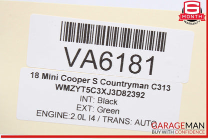 17-24 Mini Cooper S Countryman Rear Right Passenger Side Window Regulator Motor