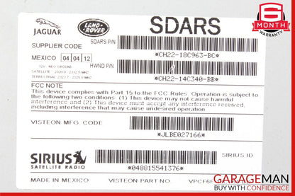 12-13 Range Rover Evoque Sirius Satellite Radio Receiver Module CH2218C963BC OEM