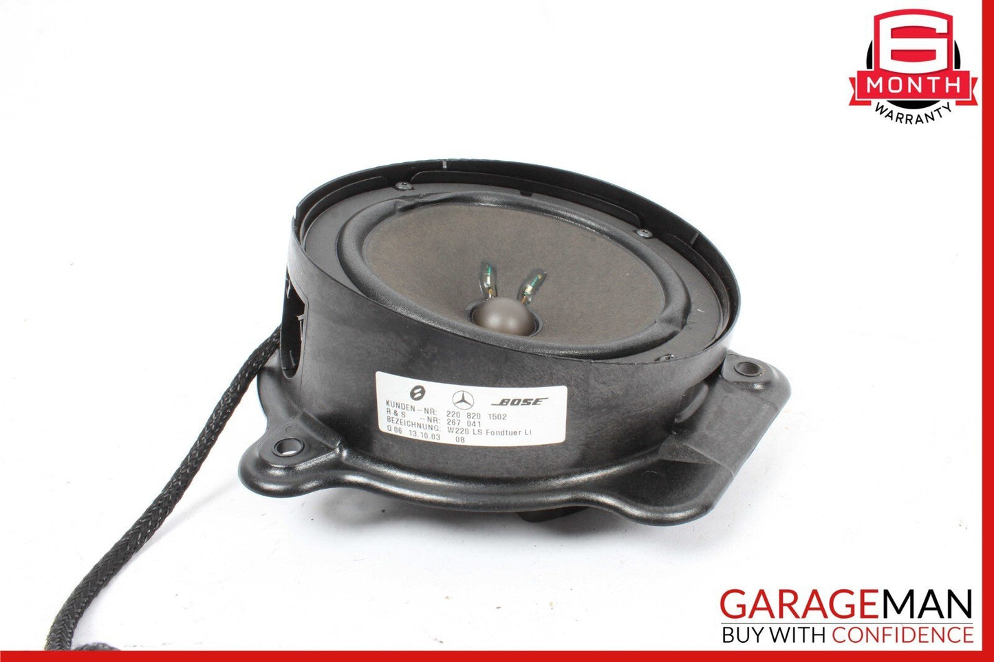 00-06 Mercedes W220 S600 S55 AMG Rear Left Bose Door Audio Sound Speaker OEM