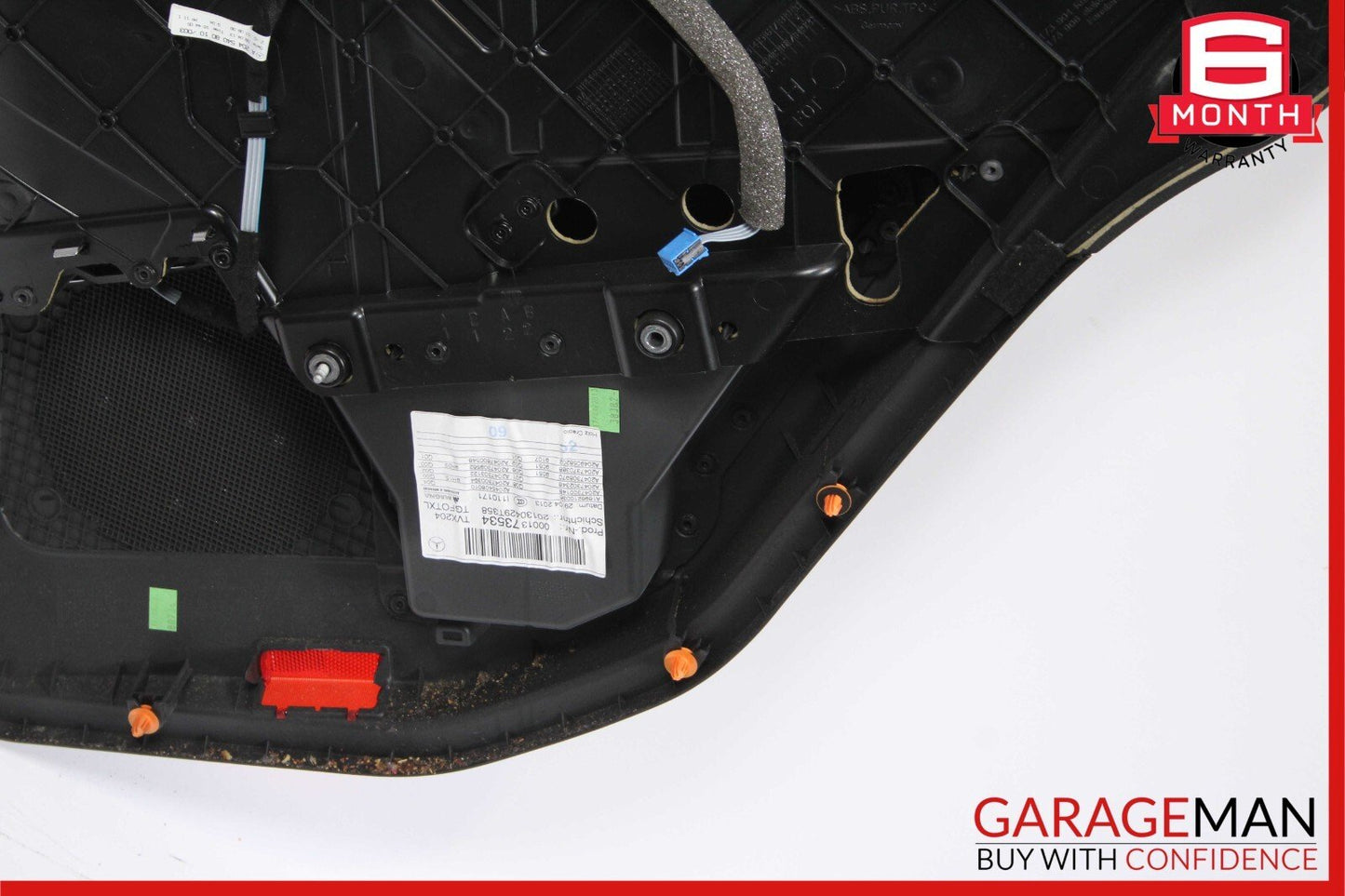 10-15 Mercedes X204 GLK250 GLK350 Rear Left Driver Interior Door Panel Black OEM