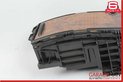 06-11 Mercedes W219 CLS500 Rear Center Console Armrest Arm Rest Storage Wood OEM