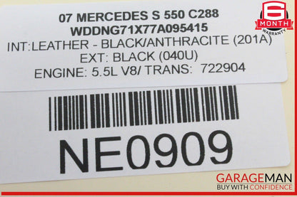 07-13 Mercedes W221 S550 CL550 Rear Trunk Lid Latch Lock Actuator 2217500085 OEM