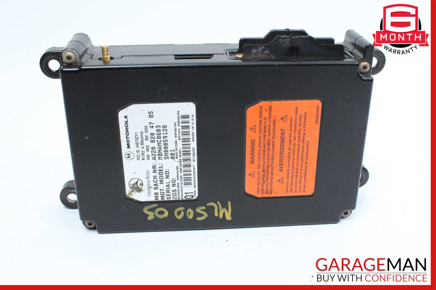 Mercedes W163 ML500 SL550 Voice Command Control Module 2208204685 OEM