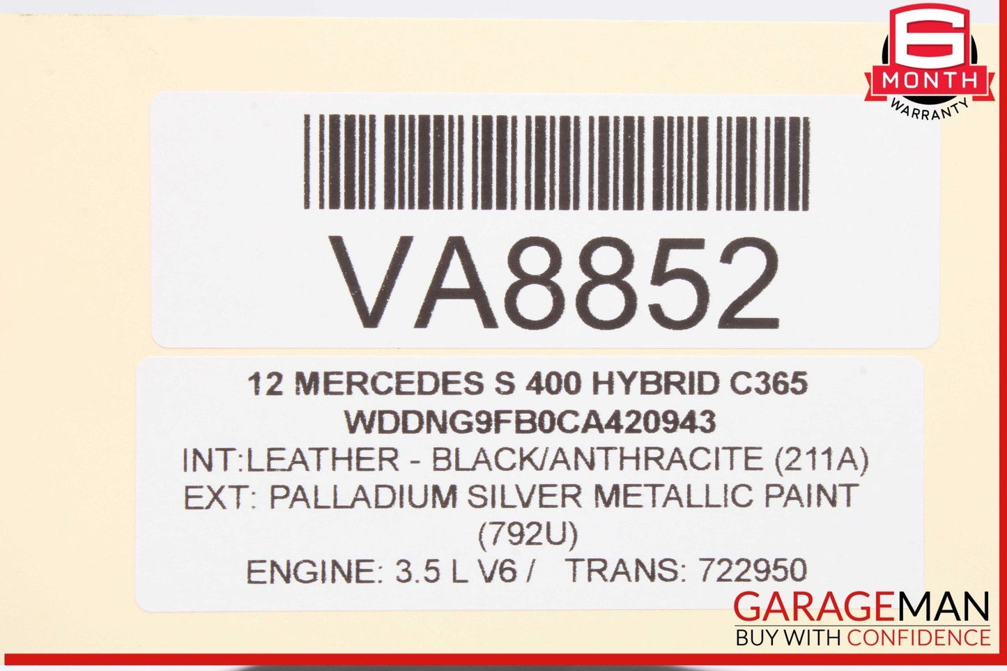 10-13 Mercedes W221 S400 Hybrid Engine Lower Oil Pan 2720101028 OEM