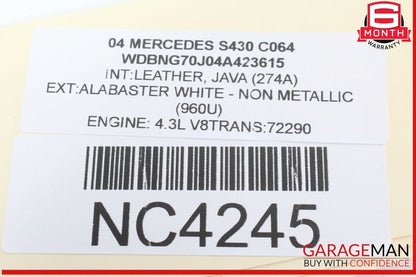 00-06 Mercedes W220 S430 S500 Parktronic Parking Control Module 0335453332 OEM