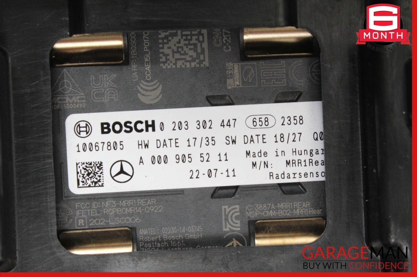 19-23 Mercedes W118 CLA250 Rear Right Passenger Side Blind Spot Radar Sensor OEM