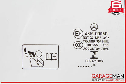 14-19 Mercedes W117 CLA45 AMG Rear Left Driver Side Door Quarter Window Glass