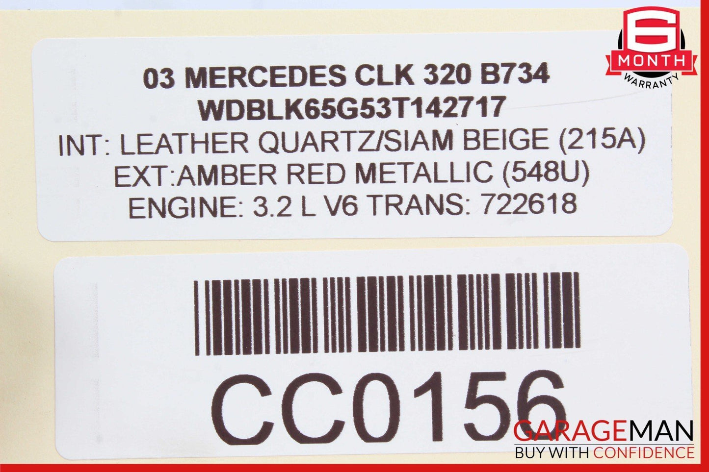 98-03 Mercedes W208 CLK320 CLK430 Front Left Side Exterior Door Handle Red