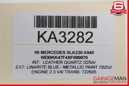 97-04 Mercedes R170 SLK230 Front Right Side Dash A/C AC Air Heater Vent Trim OEM