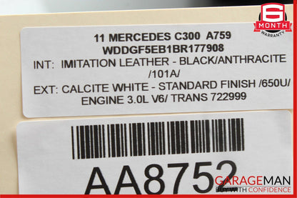 08-14 Mercedes W204 C300 C350 Rear Right and Left Suspension Coil Spring Set OEM