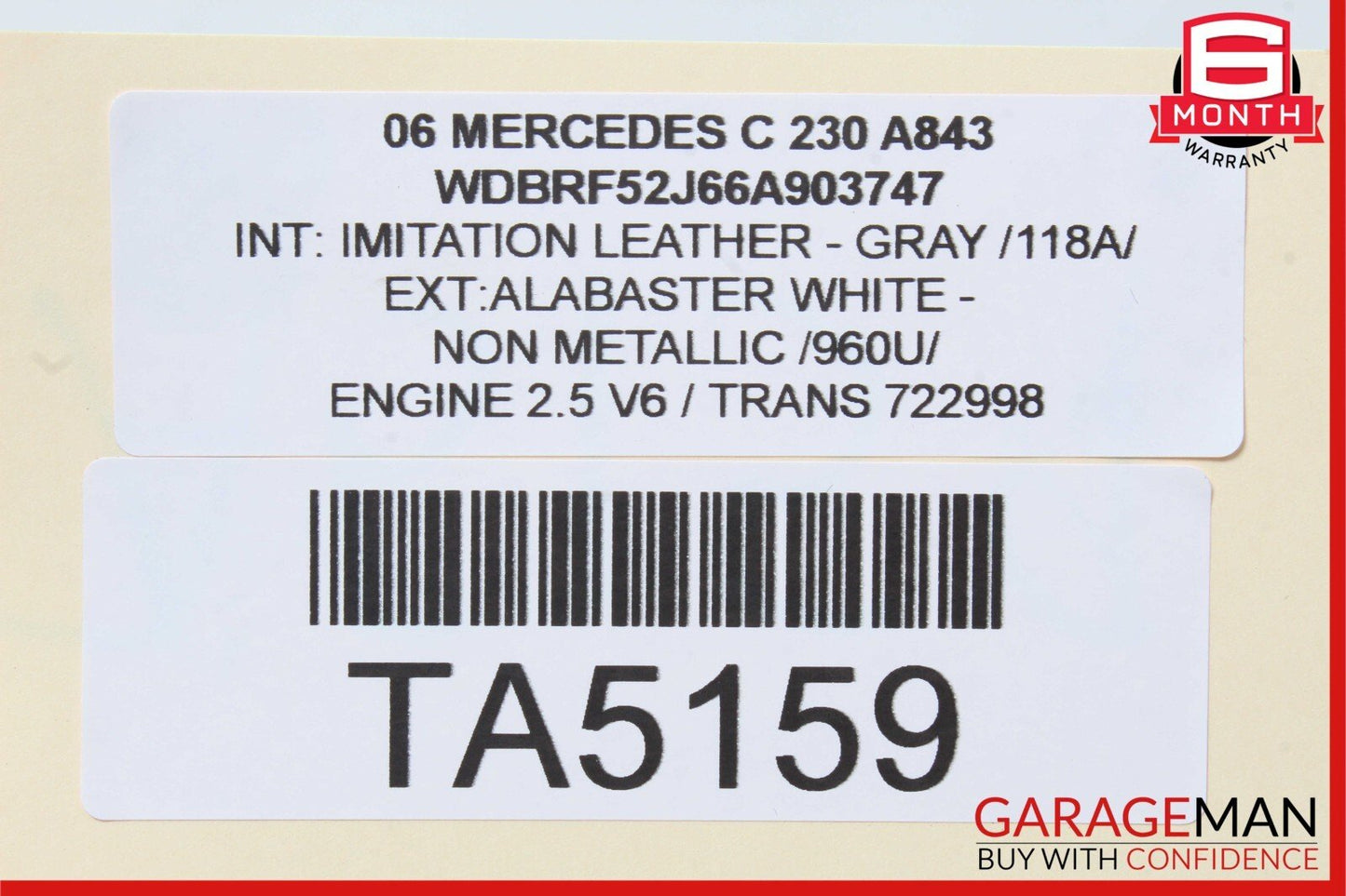 01-09 Mercedes W203 C230 CLK500 Rear Left Driver Side Window Switch Button OEM