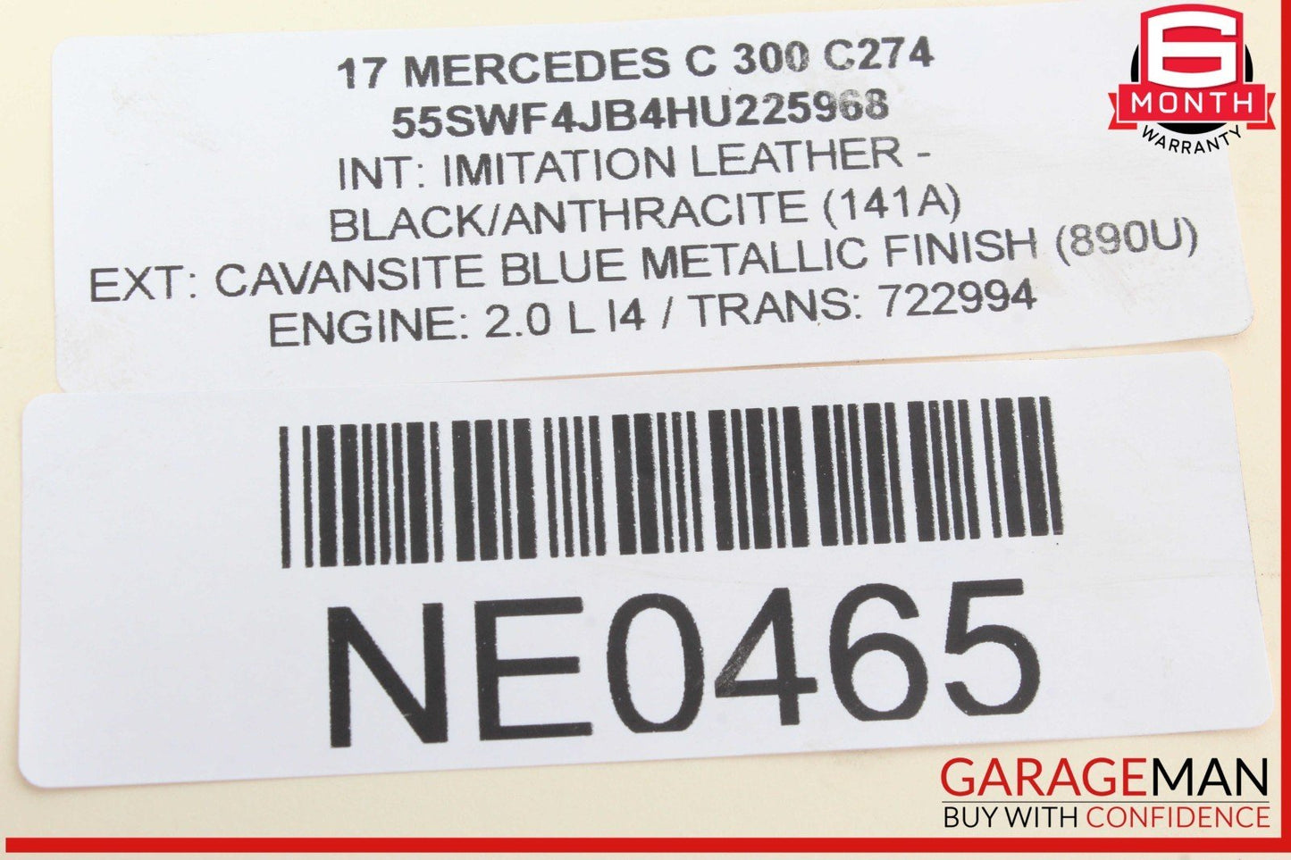15-18 Mercedes W205 C300 C400 Master Cylinder Power Brake Booster w/ Reservoir
