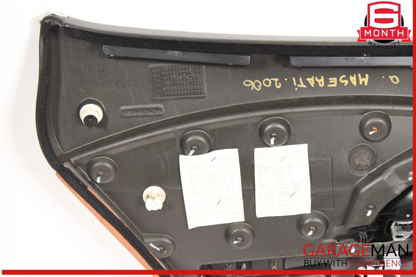 03-13 Maserati Quattroporte M139 Rear Right Side Interior Door Panel OEM