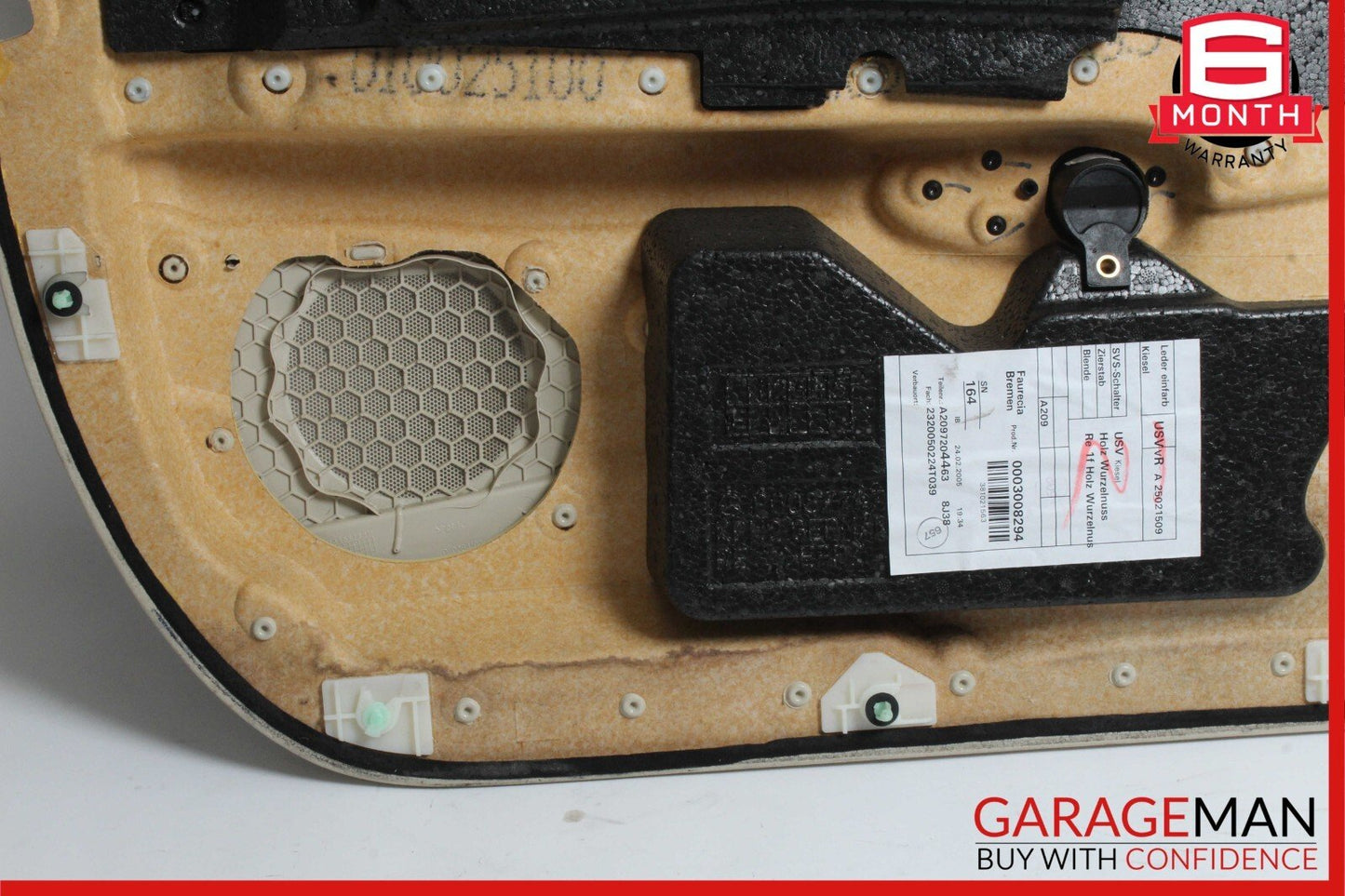 03-05 Mercedes W209 CLK500 Convertible Right Passenger Interior Door Panel Beige