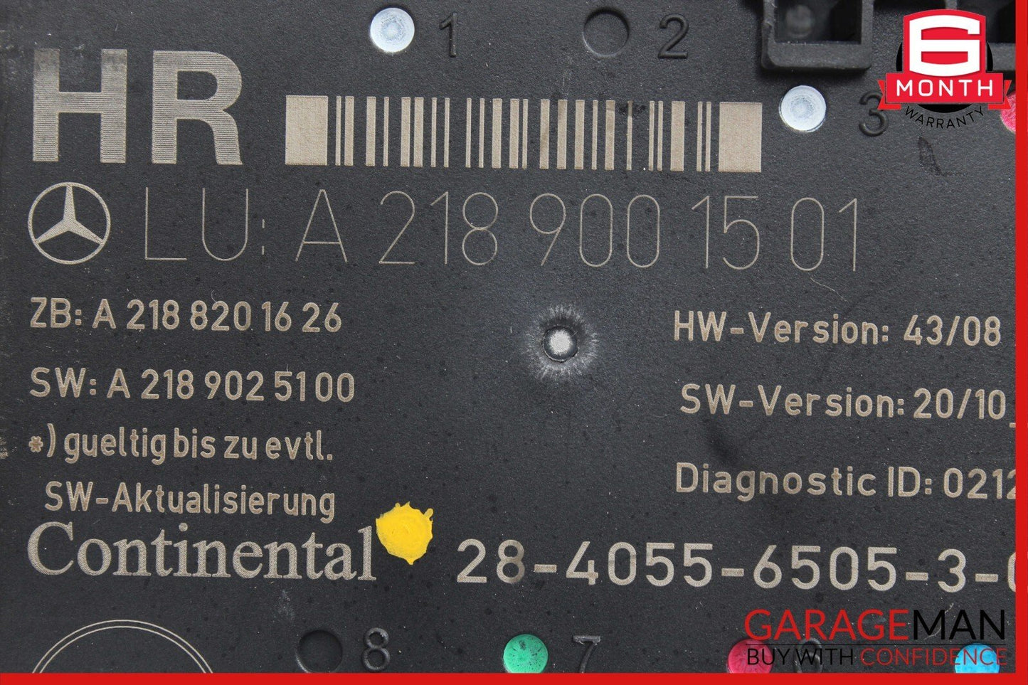 08-14 Mercedes W204 C300 C350 Rear Right Side Door Control Module 2189001501 OEM