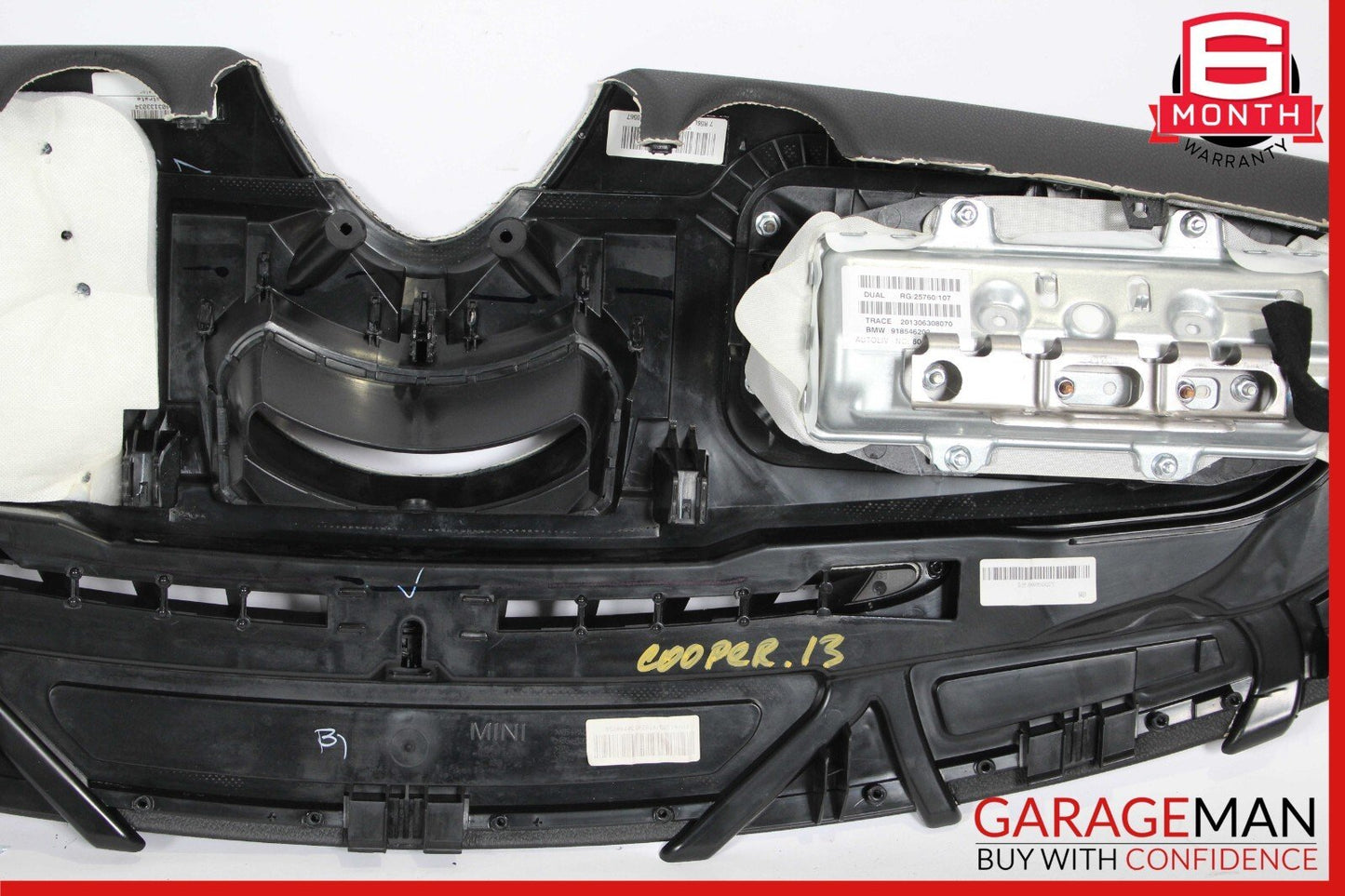 12-15 Mini Cooper Front Dash Top Upper Instrument Panel Trim Cover Black