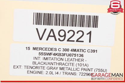 15-20 Mercedes W205 C300 4MATIC Front Right Side Door Window Regulator Motor OEM