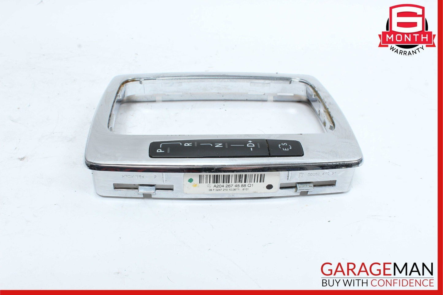 08-14 Mercedes W204 C350 E350 Center Console Shift Shifter Bezel Trim Silver OEM