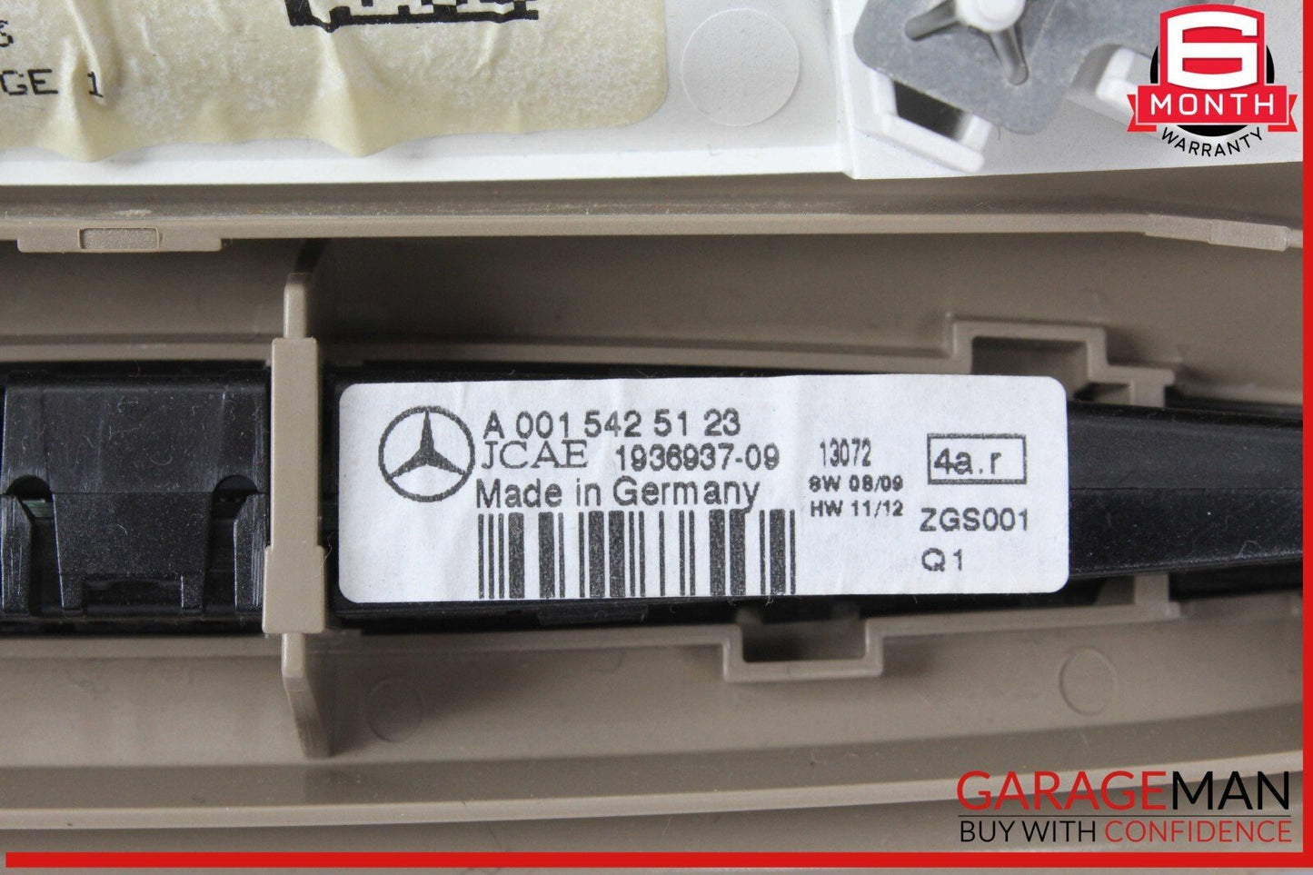 12-19 Mercedes X166 GL450 GLE350 Interior Roof Compartment Reading Light Lamp