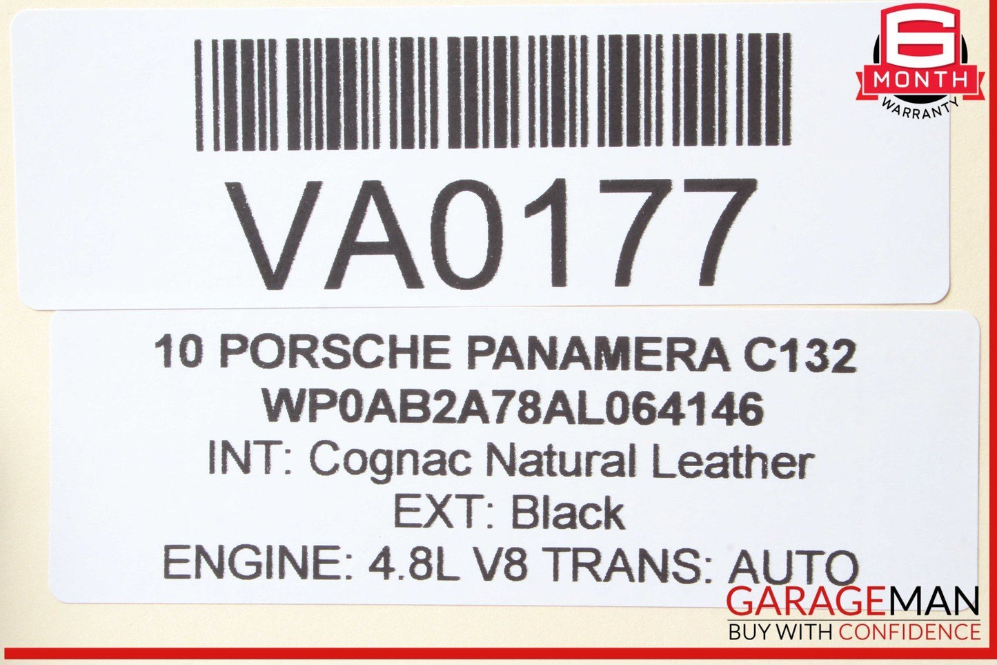 10-16 Porsche Panamera 970 Right Side Exterior Door Handle Keyless Go Black OEM