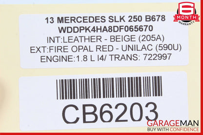 08-20 Mercedes R172 SLK250 C350 Headlight Fog Light Switch Control Module OEM