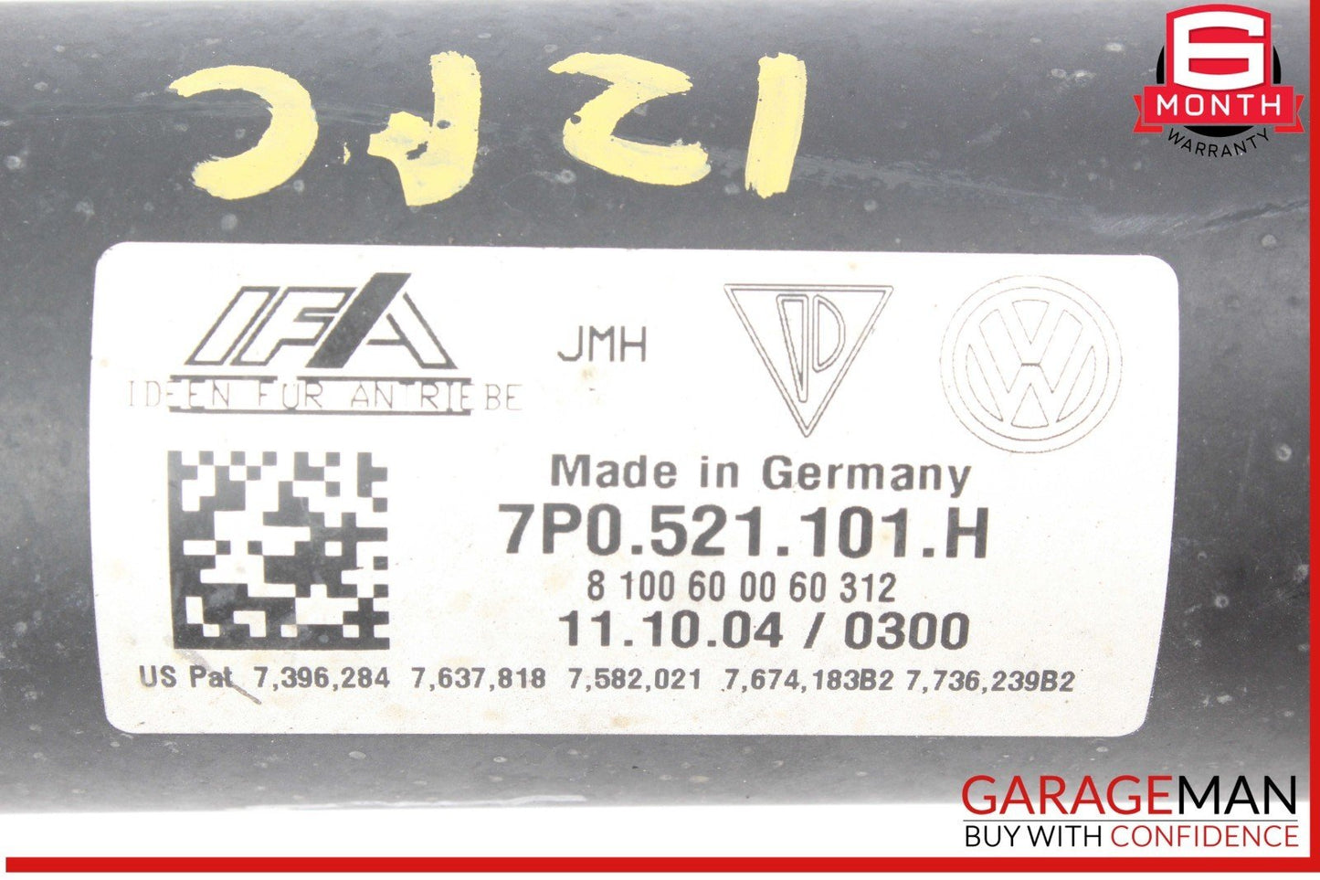 11-18 Porsche Cayenne 958 Front Driveshaft Propeller Shaft 7P0521101H OEM